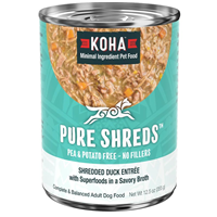 KOHA Pure Shreds Shredded Duck Entrée for Dogs 12.5oz I029673
