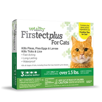 Vetality Firstect Plus Flea & Tick Topical Protection for Cats I030484