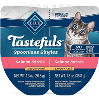 BLUE Tastefuls Spoonless Singles Salmon Entree Savory Pate 2.6 oz. I030686