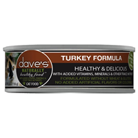 Dave’s Grain-Free Naturally Healthy Food Turkey Formula Can Food for Cats 5.5 oz. I030728
