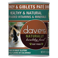 Dave’s Grain-Free Naturally Healthy Food Turkey & Giblets Dinner Can Food for Cats 12.5 oz I030735
