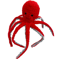 Shoreway Red & Grey Octopus Plush Dog Toy  I030812