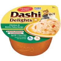 Inaba Dashi Delights Chicken & Bonito Flakes in Broth Cat Food 2.5oz I030951