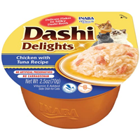 Inaba Dashi Delights Chicken with Tuna in Broth Cat Food 2.5oz I030952