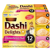Inaba Dashi Delight Chicken Flavored Variety Pack Cat Food 30oz 12pk I030959