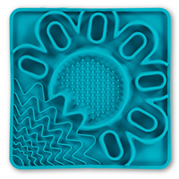 Messy Mutts Framed Interactive Silicone Multi-Surface Lick Mat Blue 10" X 10" I031215