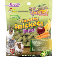 Brown&lsquo;s Tropical Carnival Timothy Snickets Treats 3oz I031352