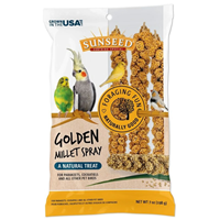 Sunseed Golden Millet Spray Natural Treat for Birds 7 oz. I031405