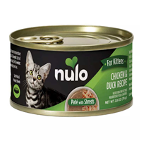 Nulo Kittens Grain Free Chicken and Duck Pate with Shreds 2.8oz I032228
