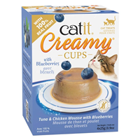 Catit Creamy Cups  Tuna & Chicken Mousse with Blueberry 4pk I032243