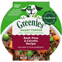 Greenies Smart Topper Meal Complement for Dogs Beef, Peas & Carrots Recipe 2 oz. I032398