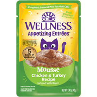 Wellness Appetizing Entrees Mousse Chicken & Turkey Recipe 1.4 oz