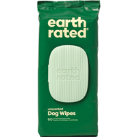 Earth Rated Unscented Dog Grooming Wipes 60ct  I033068