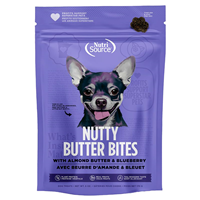NutriSource Nutty Butter Bites Dog Treats with Almond Butter & Blueberry 6 oz