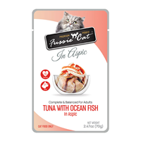 Fussie Cat Premium Pouches Tuna & Salmon in Aspic 2.47oz I031309