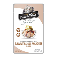 Fussie Cat Premium Pouches Tuna & Small Anchovies in Aspic 2.47oz I031312